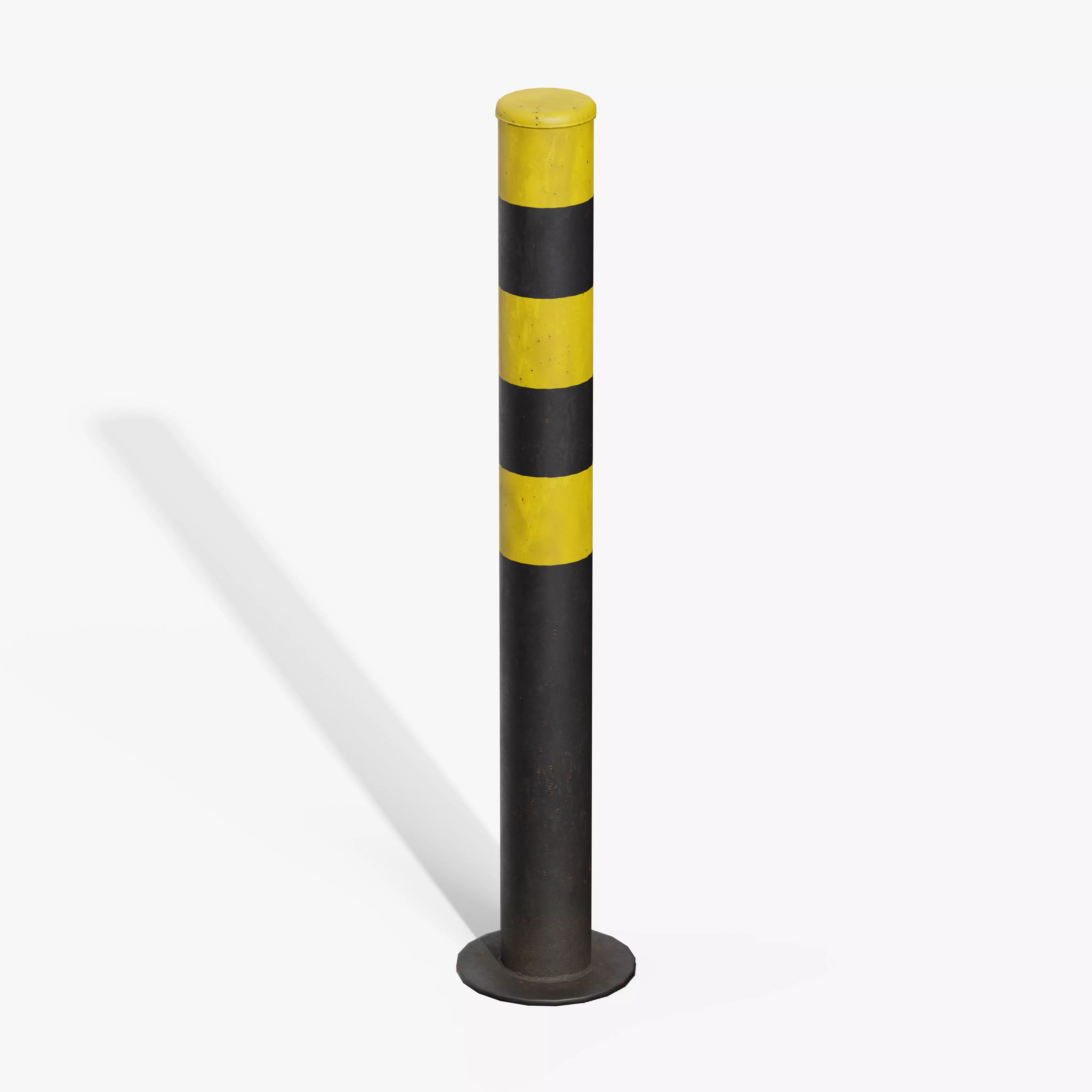 Bollard Post B Low-poly 3D model_2