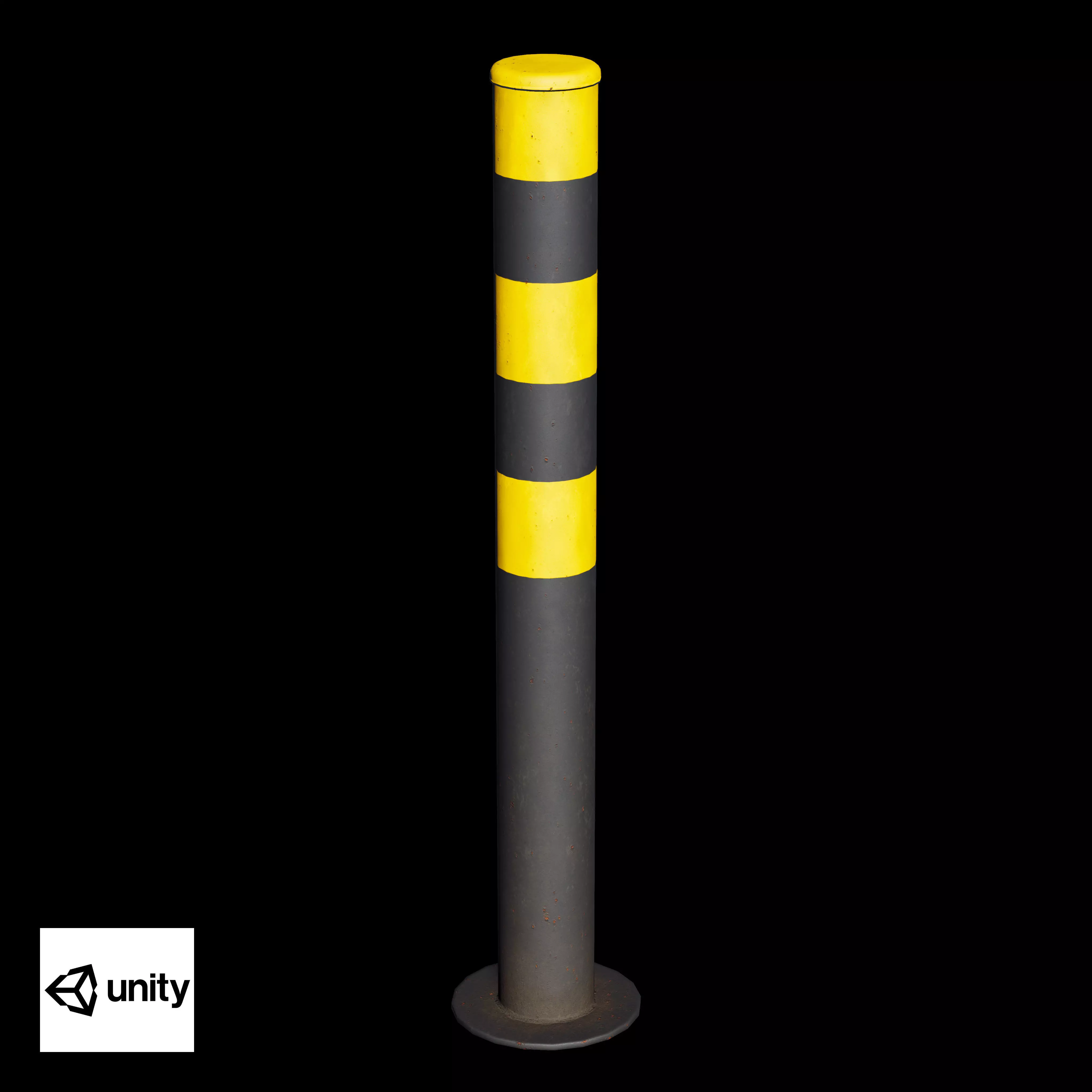 Bollard Post B Low-poly 3D model_12