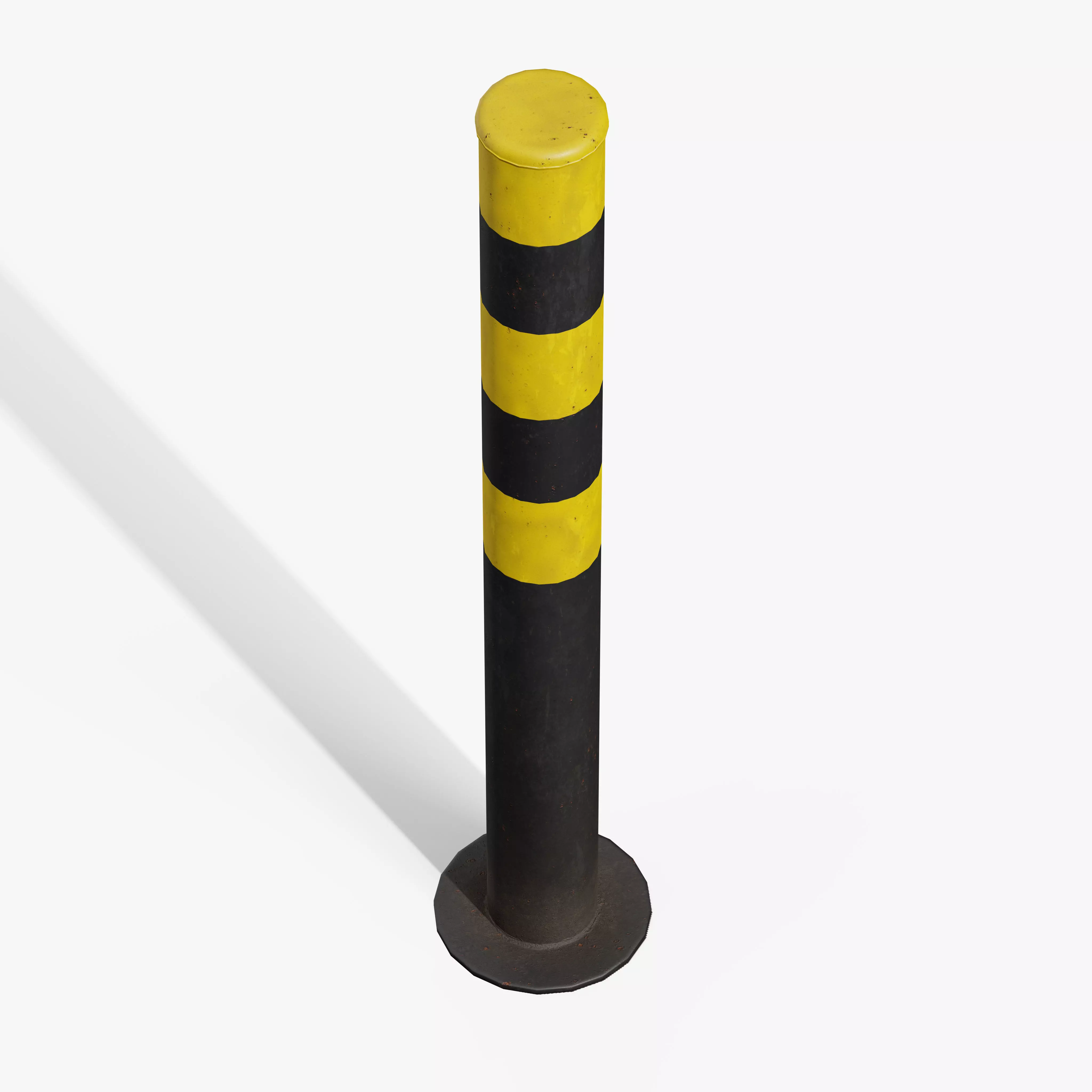 Bollard Post B Low-poly 3D model_8