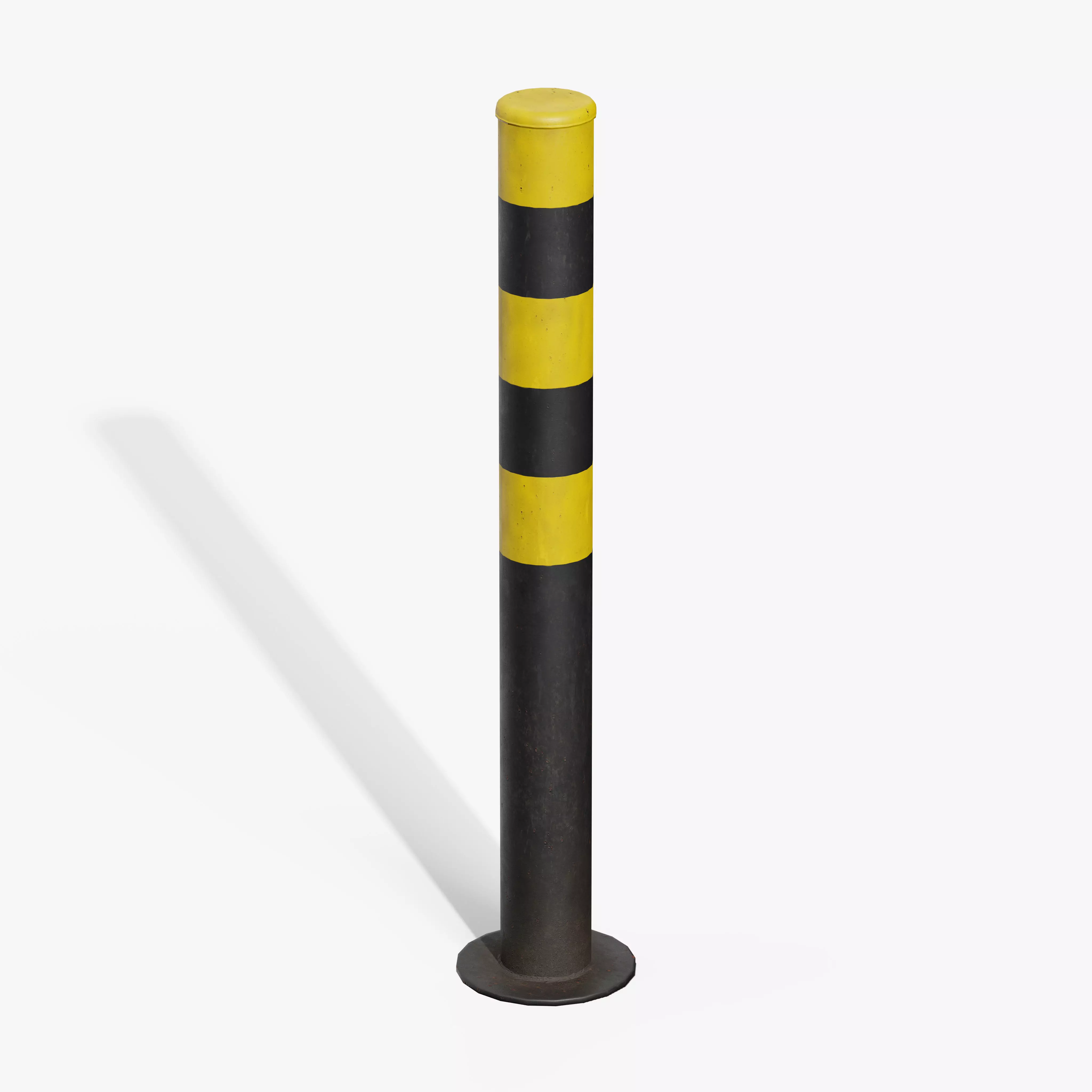 Bollard Post B Low-poly 3D model_4