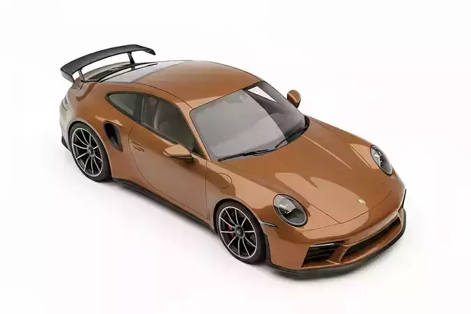 Porsche 911 Turbo S 992 Low-poly 3D model 3