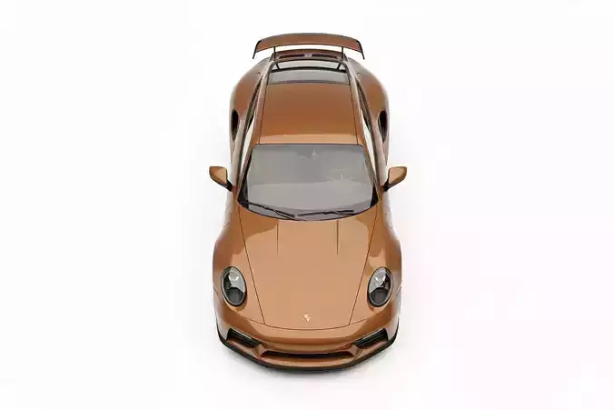 Porsche 911 Turbo S 992 Low-poly 3D model 7