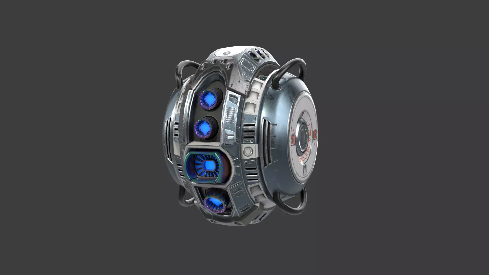 GX7 Scout Sci-Fi Exploration Vehicle with Docking Drone System 3D model_8