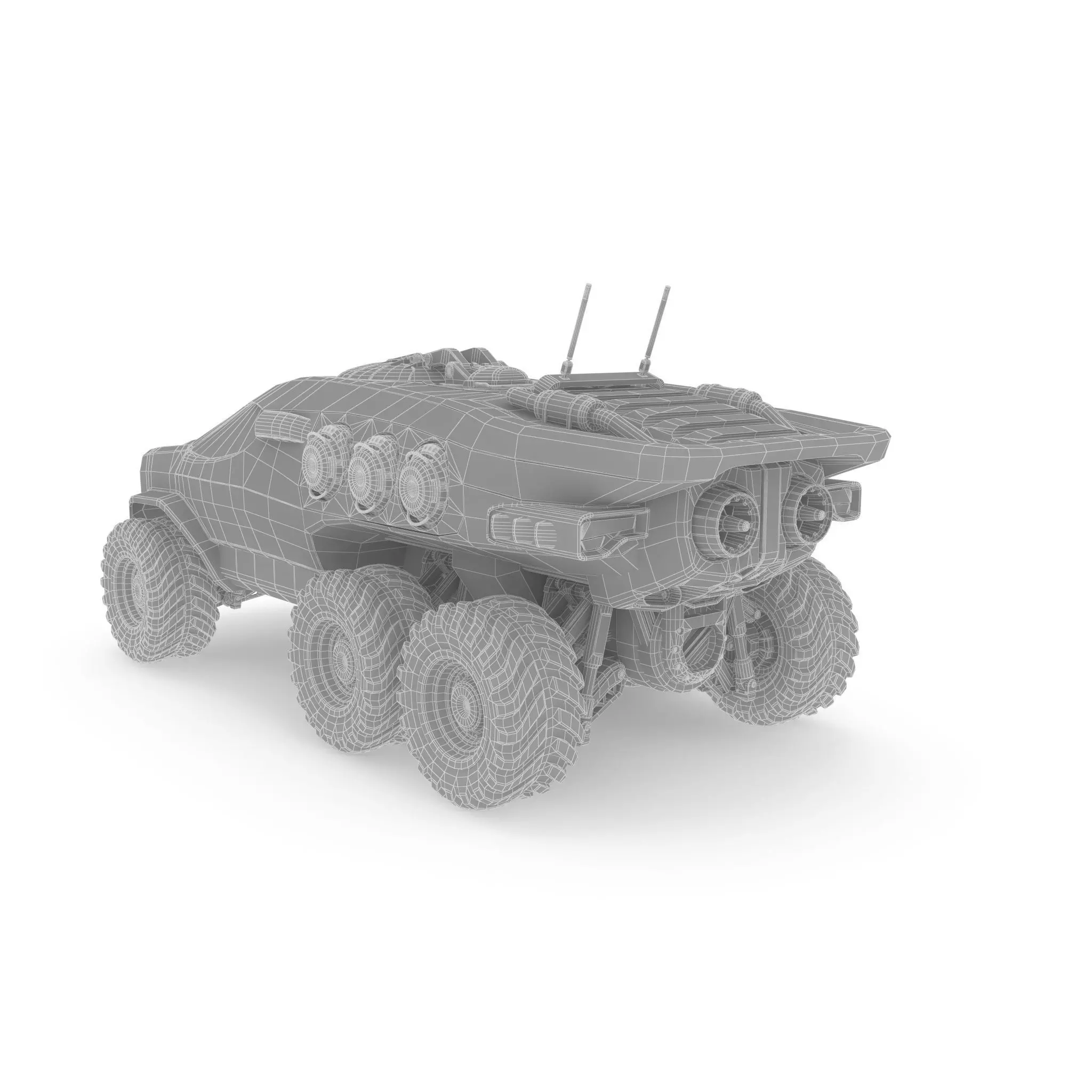 GX7 Scout Sci-Fi Exploration Vehicle with Docking Drone System 3D model_15