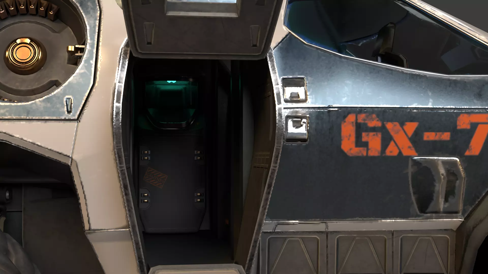 GX7 Scout Sci-Fi Exploration Vehicle with Docking Drone System 3D model_11