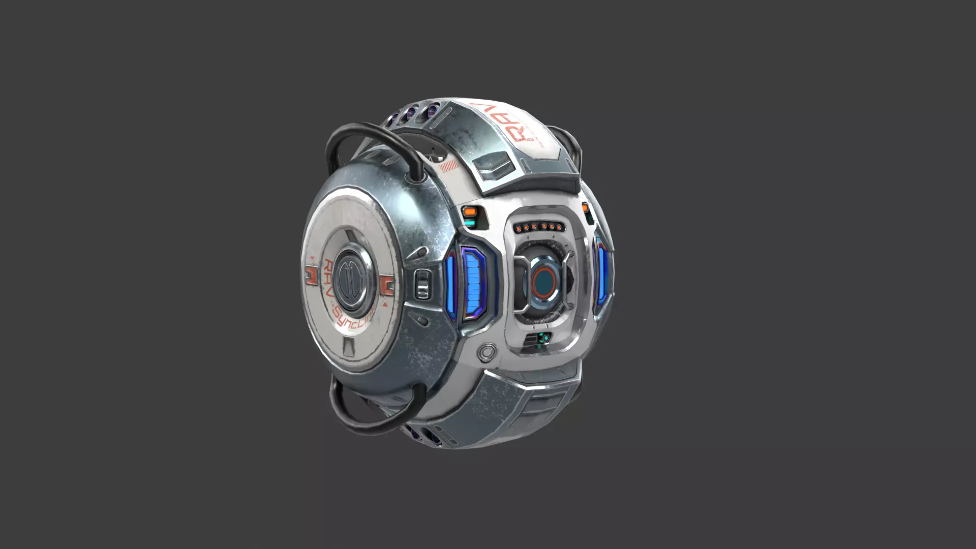 GX7 Scout Sci-Fi Exploration Vehicle with Docking Drone System 3D model_7