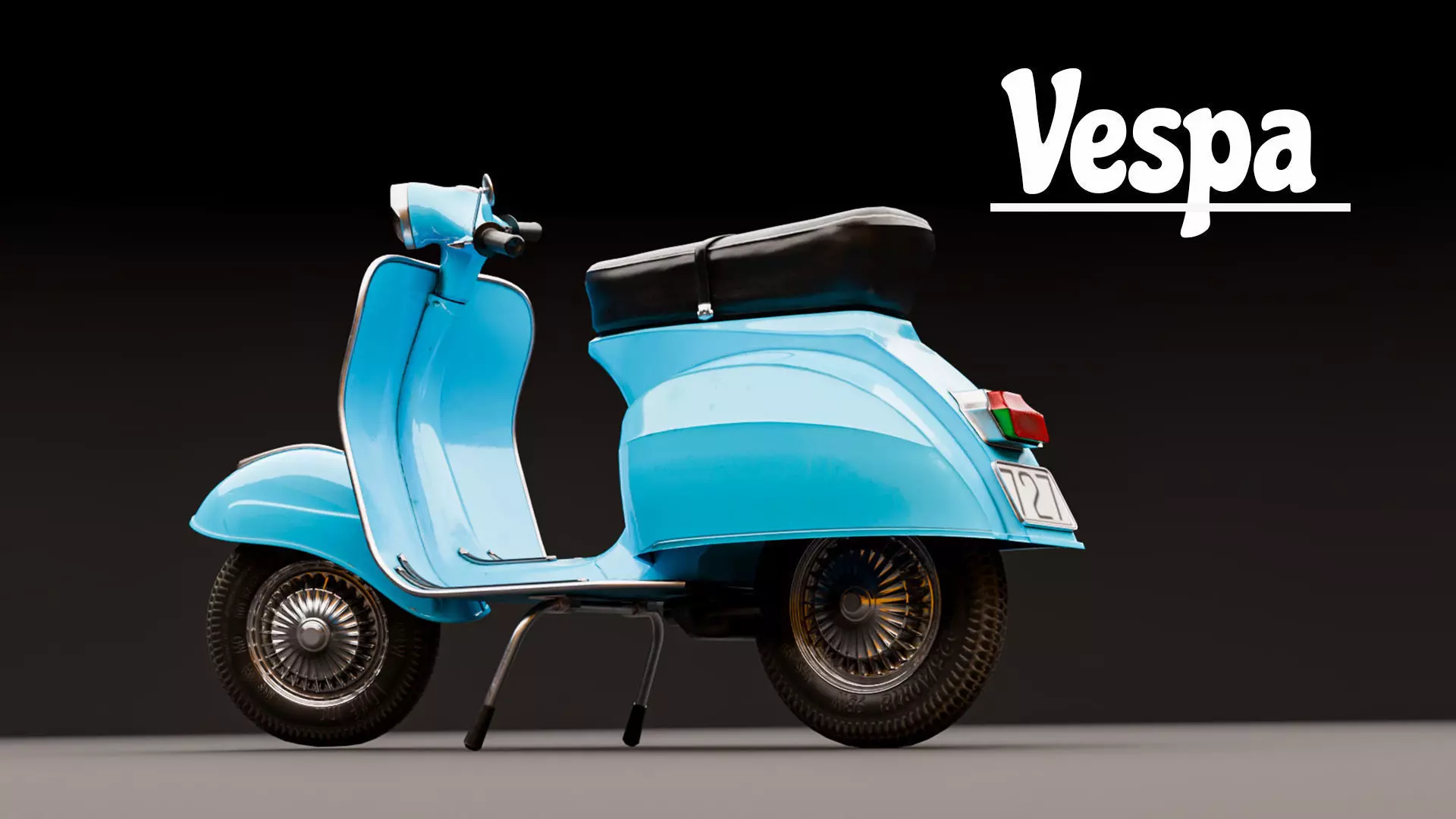 1963 Vespa Scooter 3D model_10