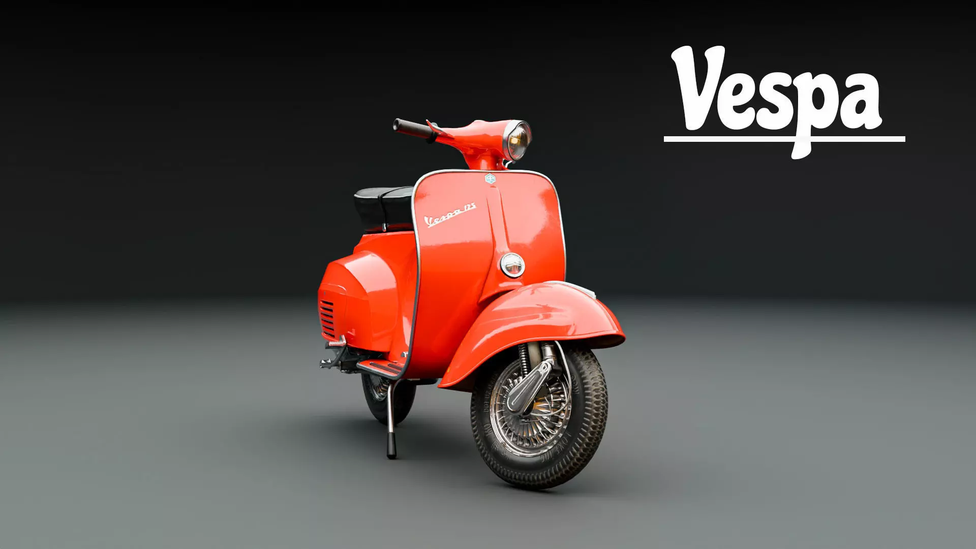 1963 Vespa Scooter 3D model_4