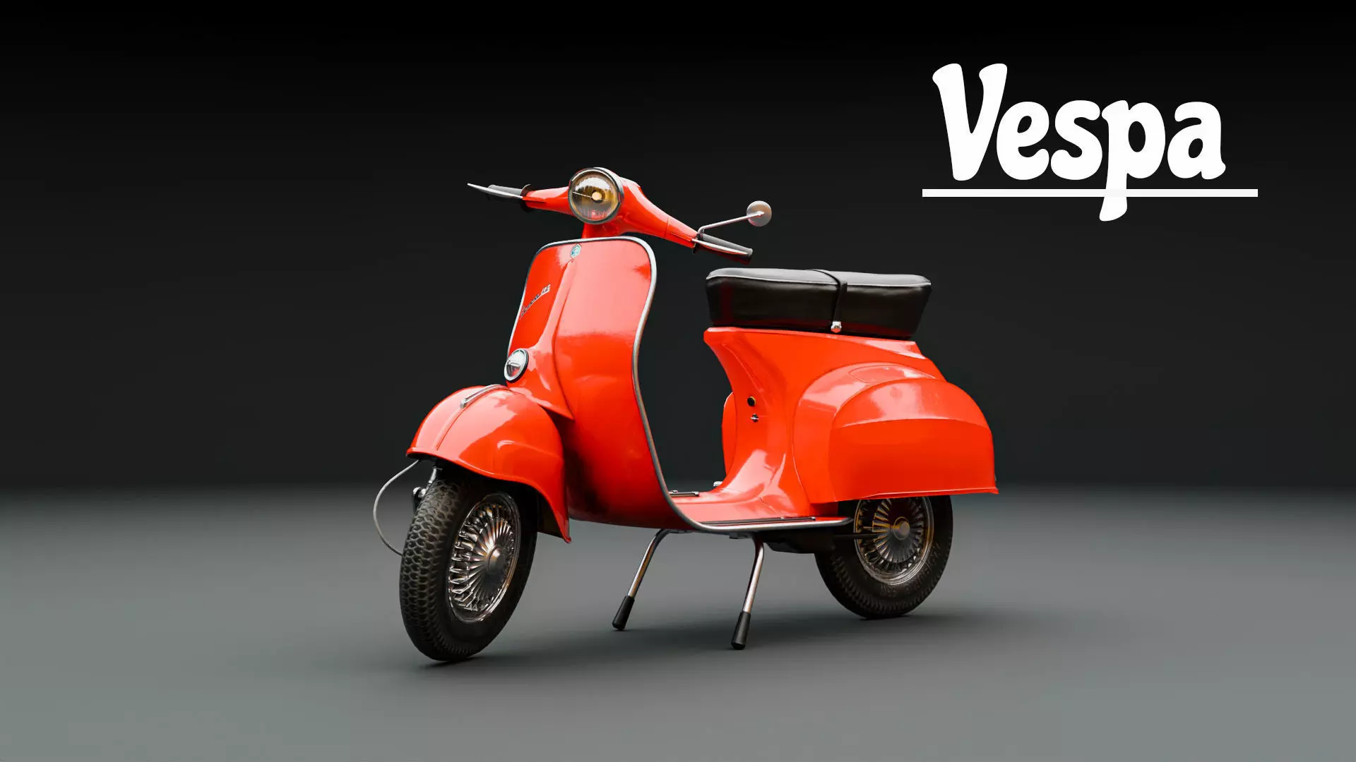 1963 Vespa Scooter 3D model_1