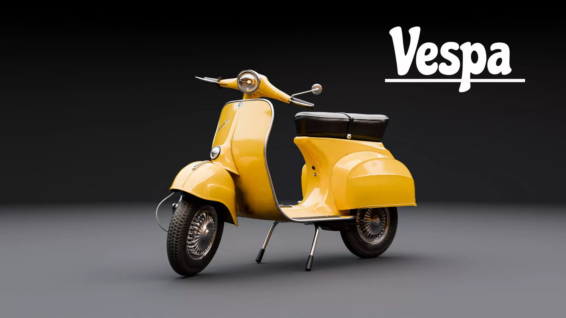 1963 Vespa Scooter 3D model_2