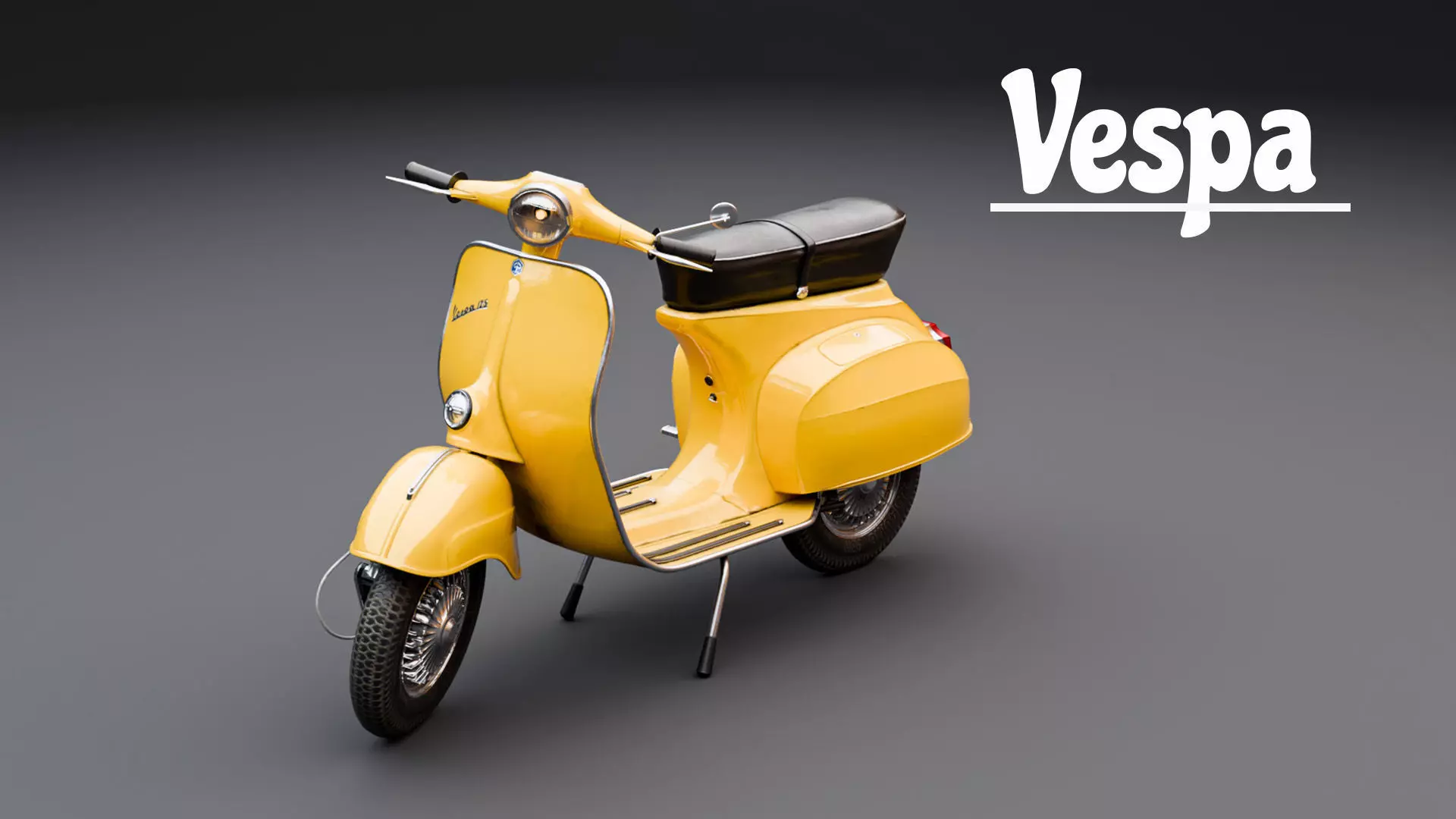 1963 Vespa Scooter 3D model_14