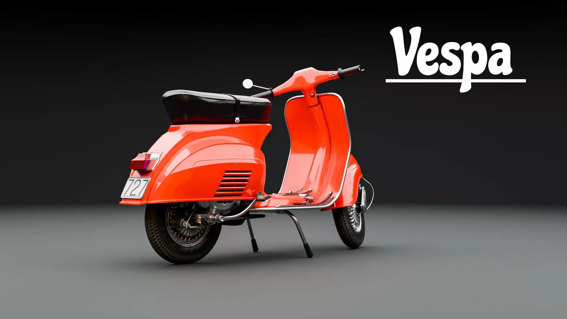 1963 Vespa Scooter 3D model_6