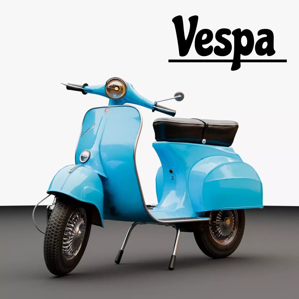 1963 Vespa Scooter 3D model_15