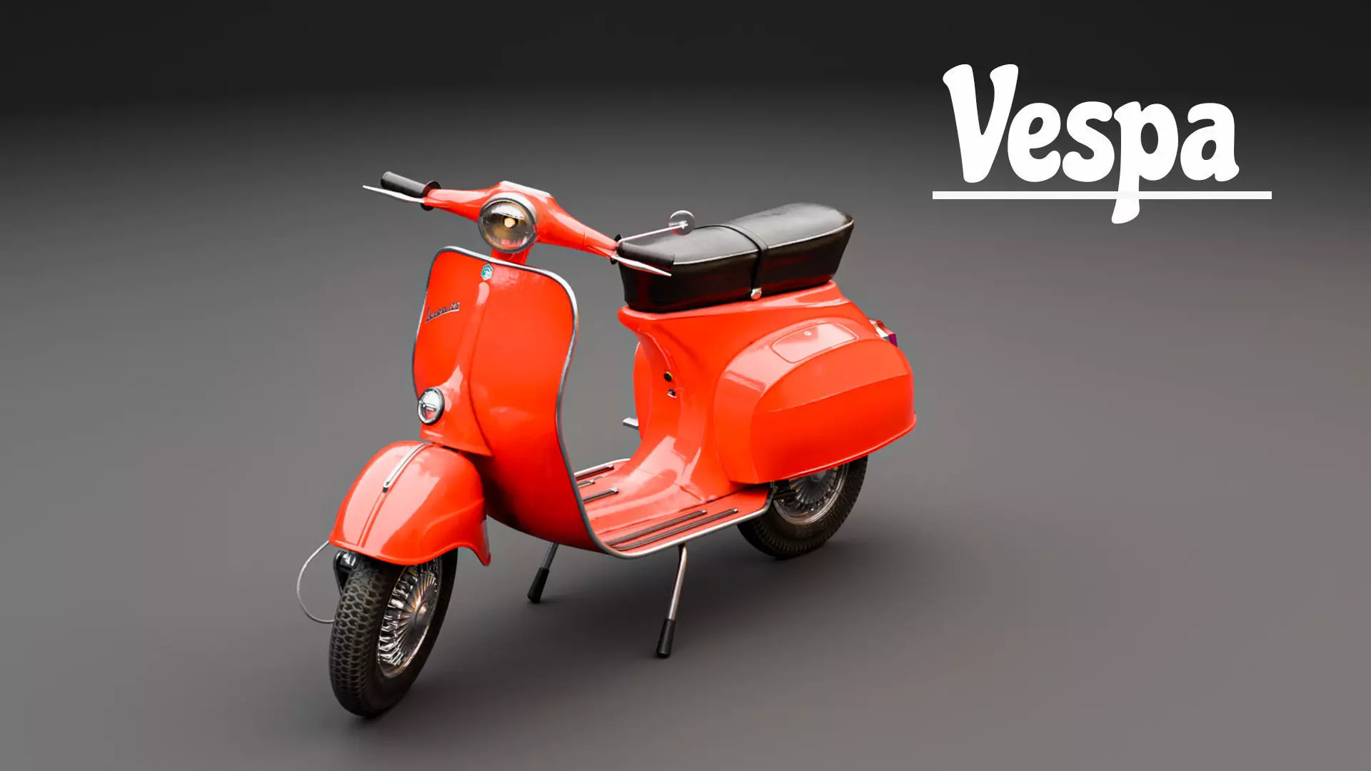 1963 Vespa Scooter 3D model_12