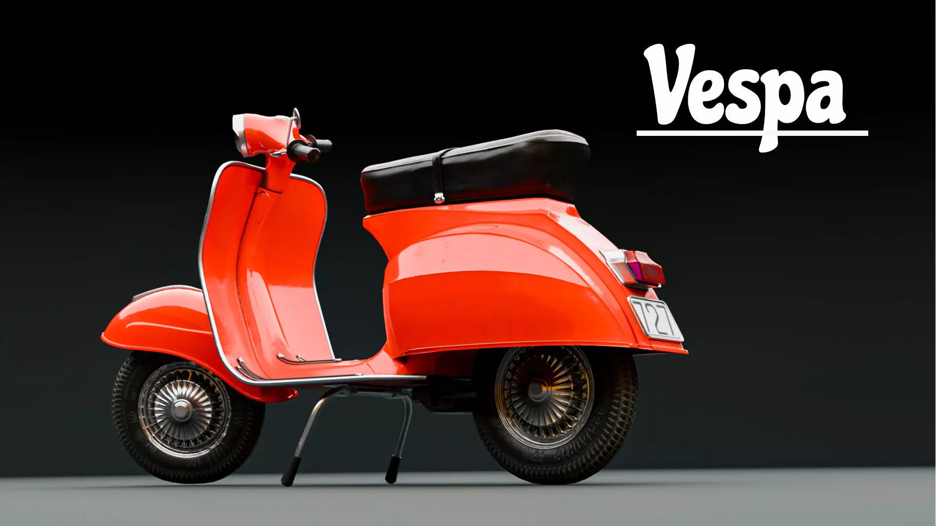 1963 Vespa Scooter 3D model_11