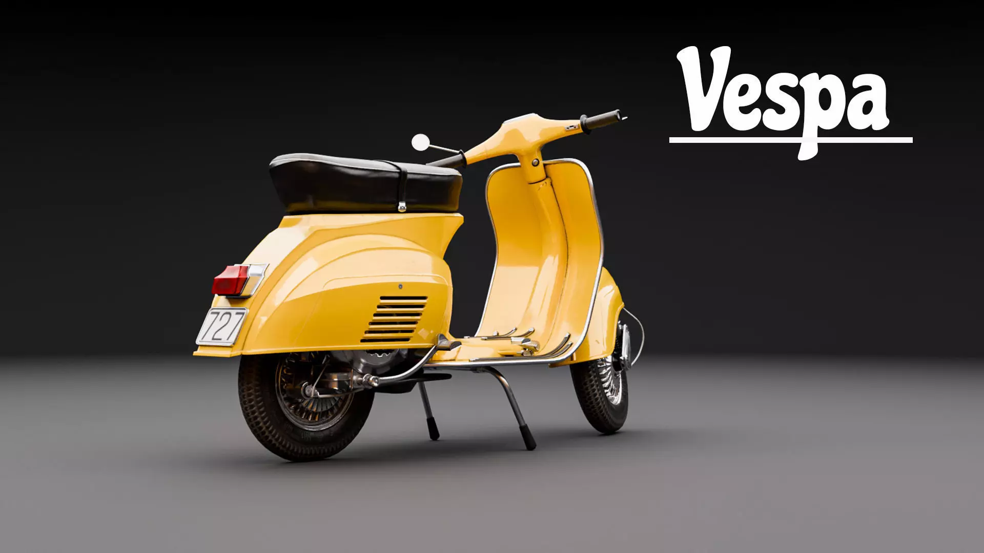 1963 Vespa Scooter 3D model_8
