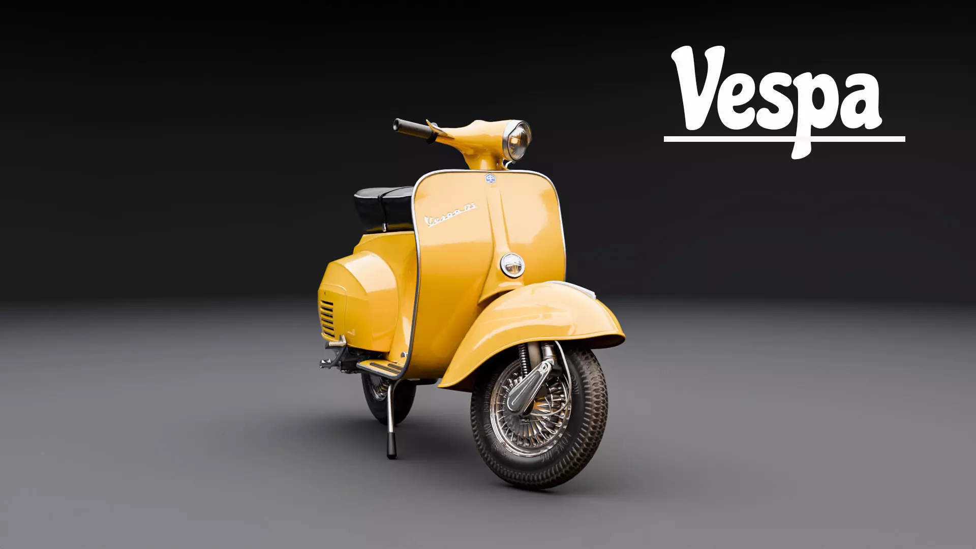 1963 Vespa Scooter 3D model_3