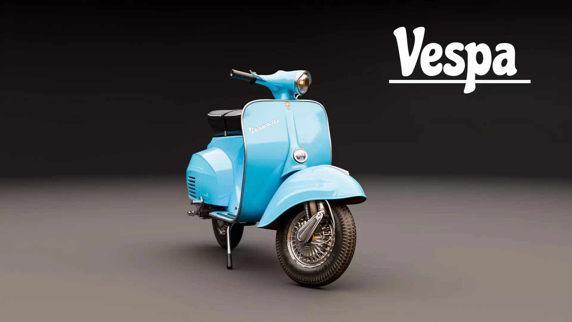 1963 Vespa Scooter 3D model_5