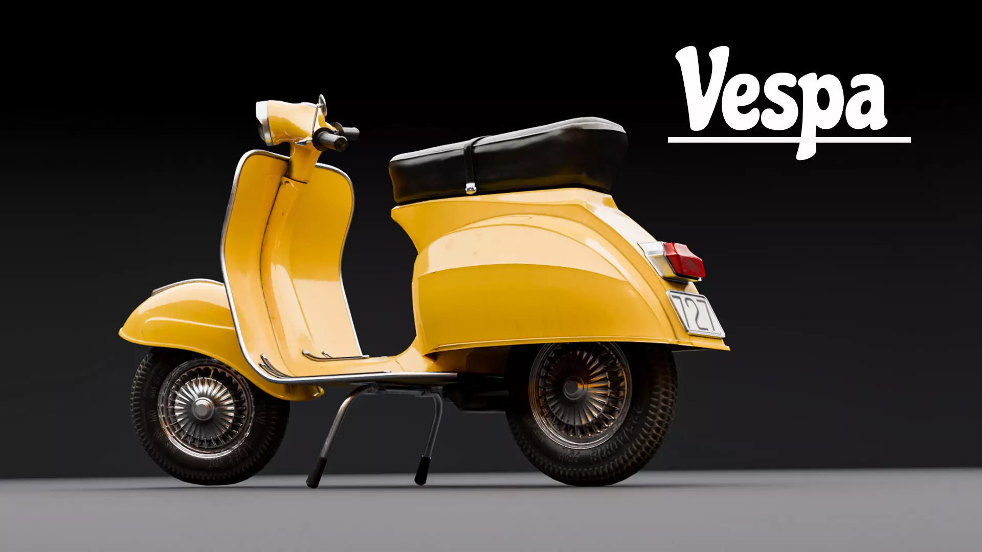 1963 Vespa Scooter 3D model_9