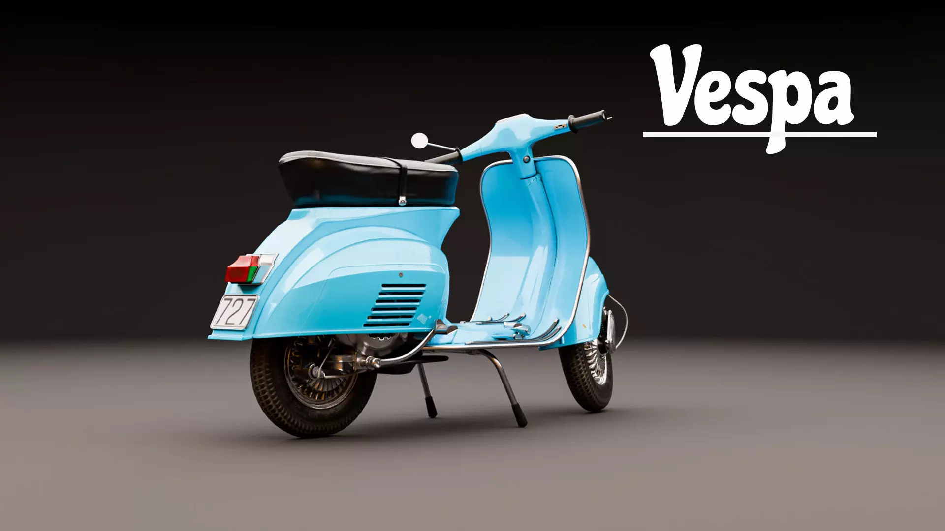 1963 Vespa Scooter 3D model_7