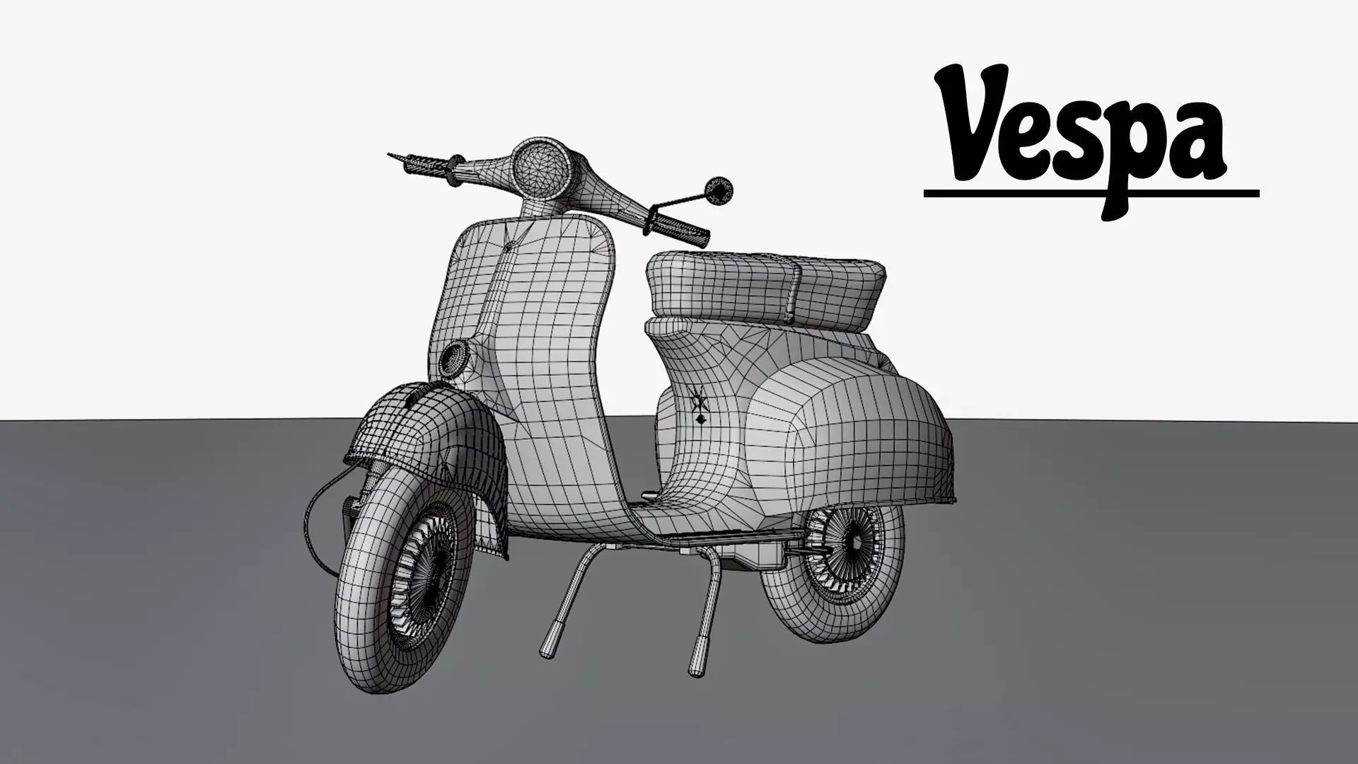 1963 Vespa Scooter 3D model_16