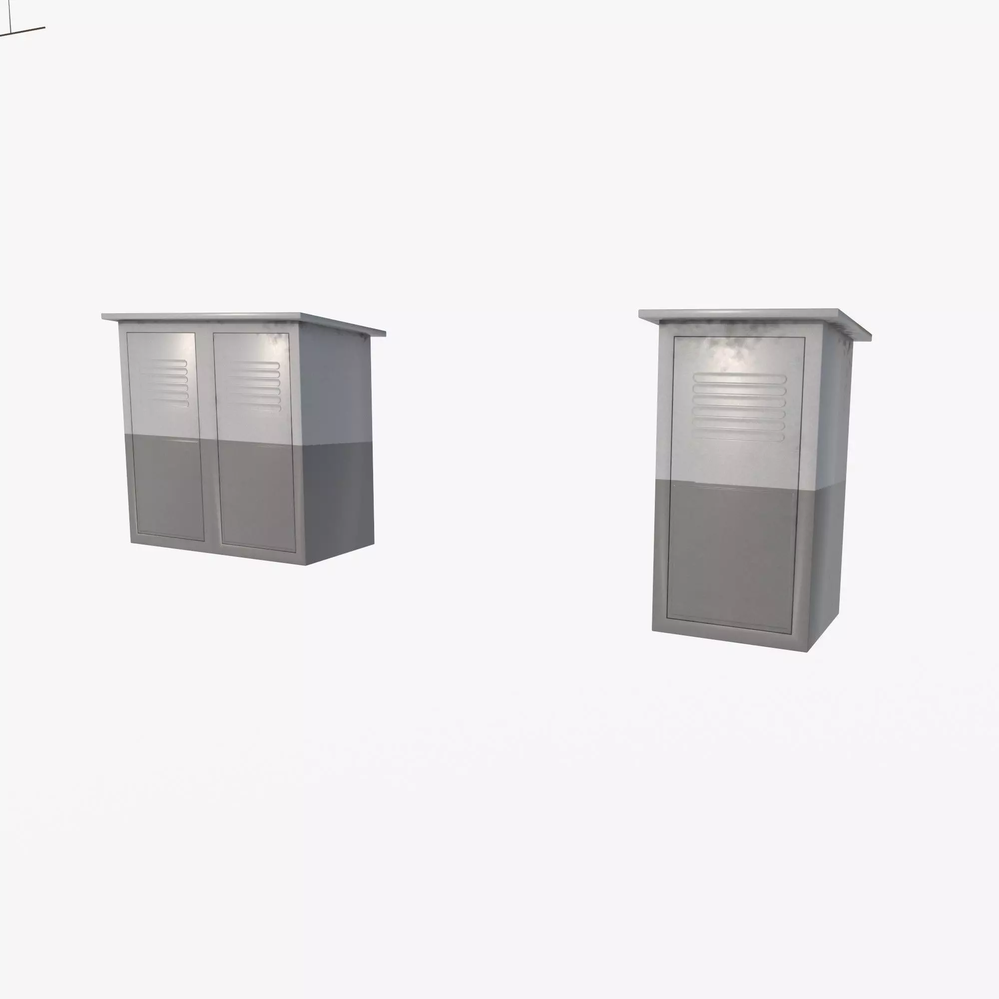 a set of electrified railway tracks and rails Low-poly 3D model_12