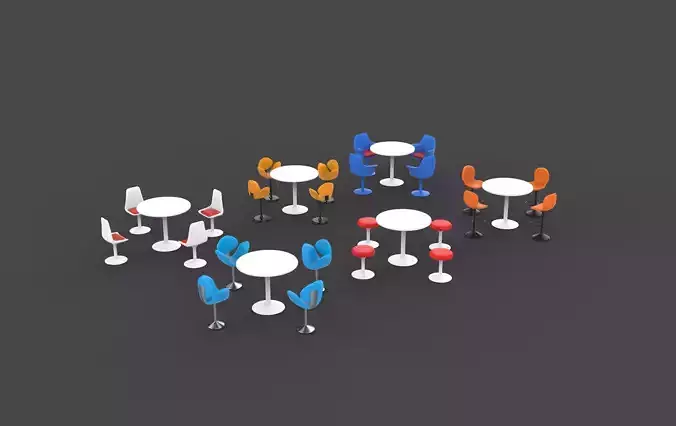 tulipe chair and table set 