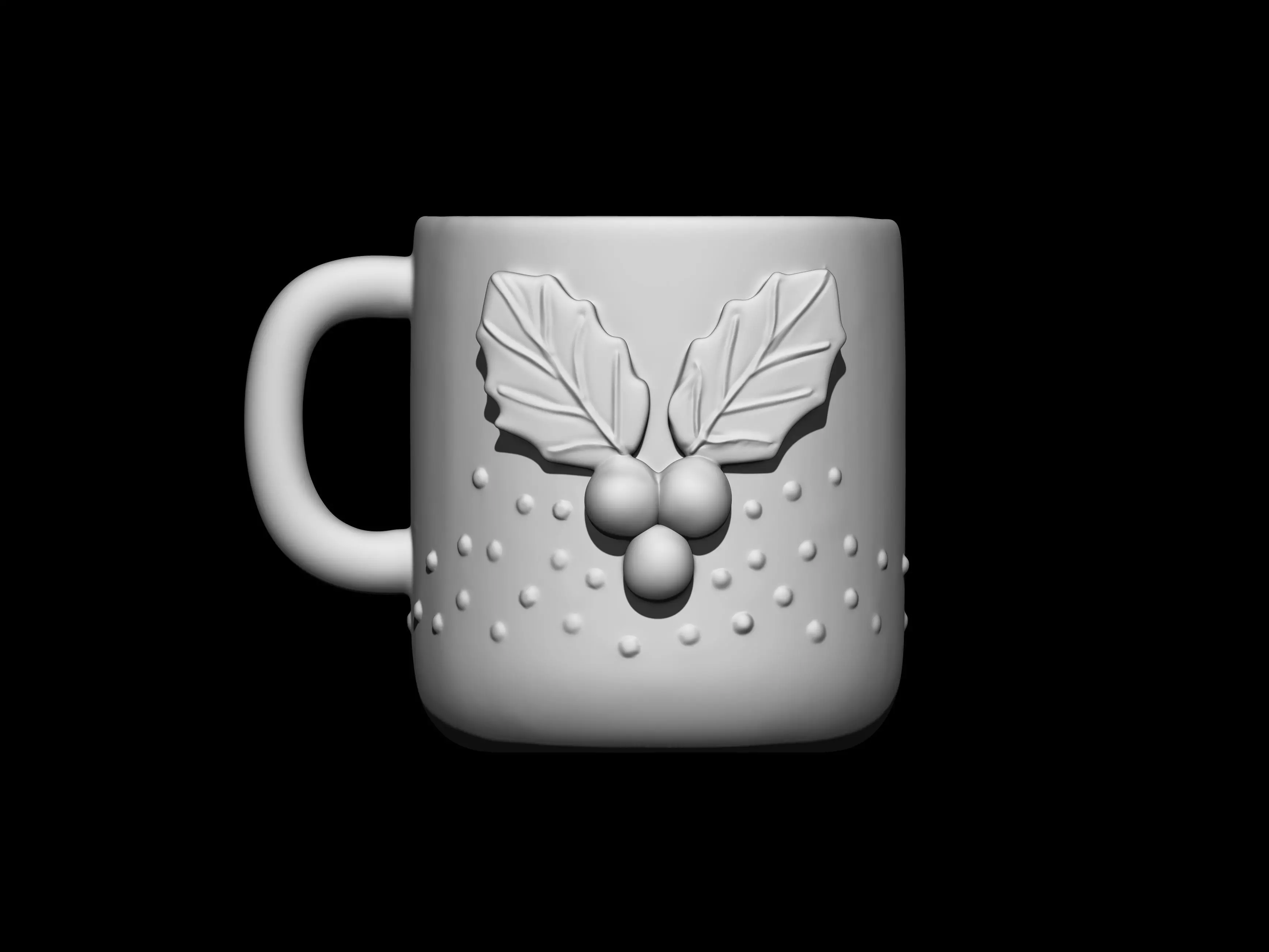 Berry Christmas Mug 3D print model_1