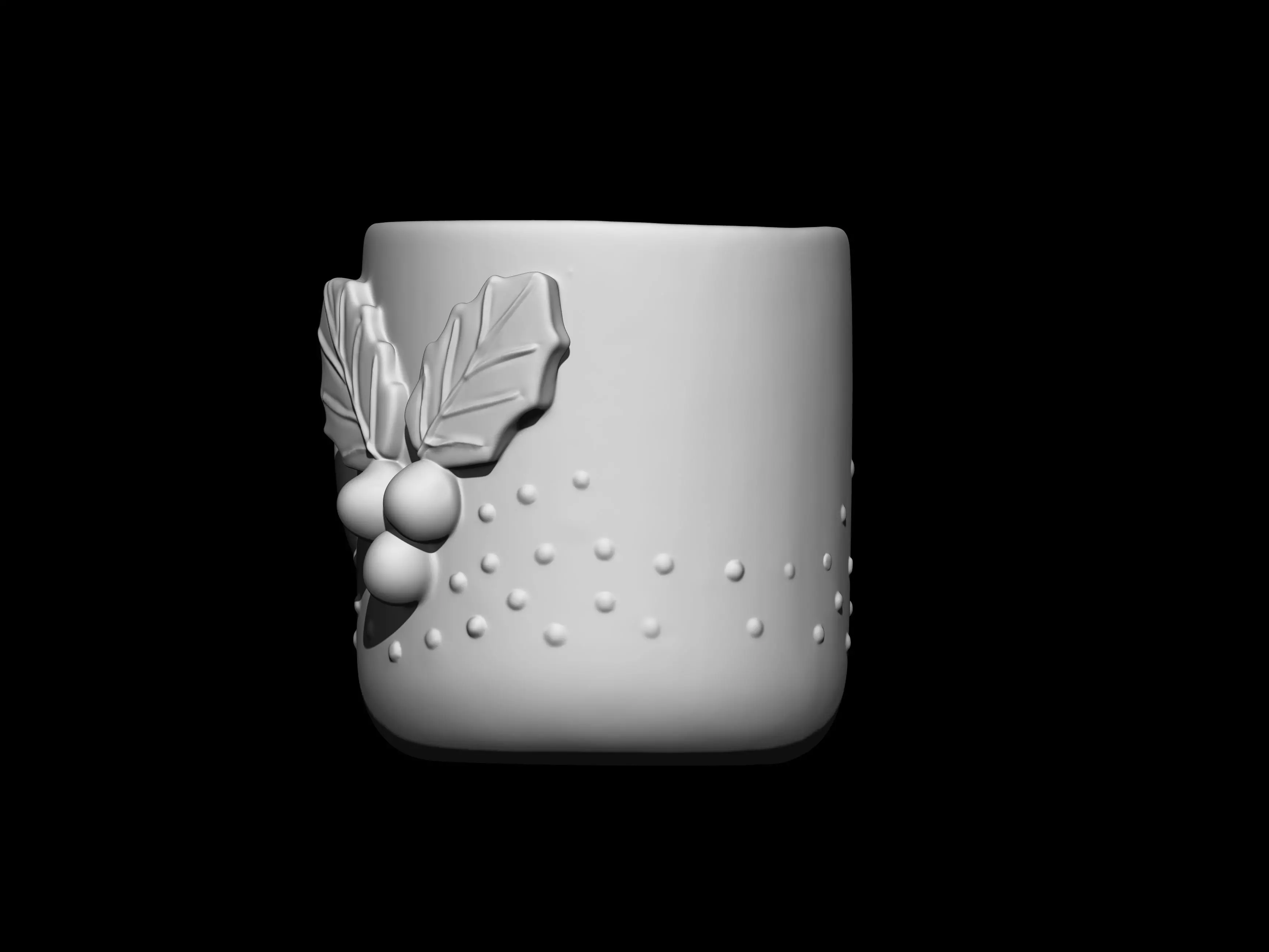 Berry Christmas Mug 3D print model_2