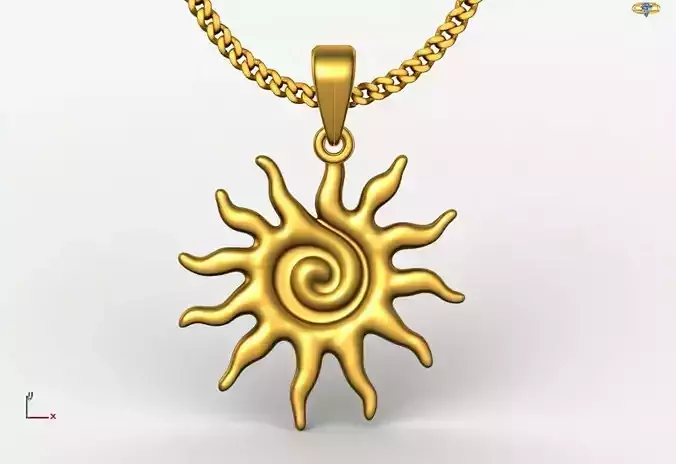 Sun pendant charms - one inch pendant 