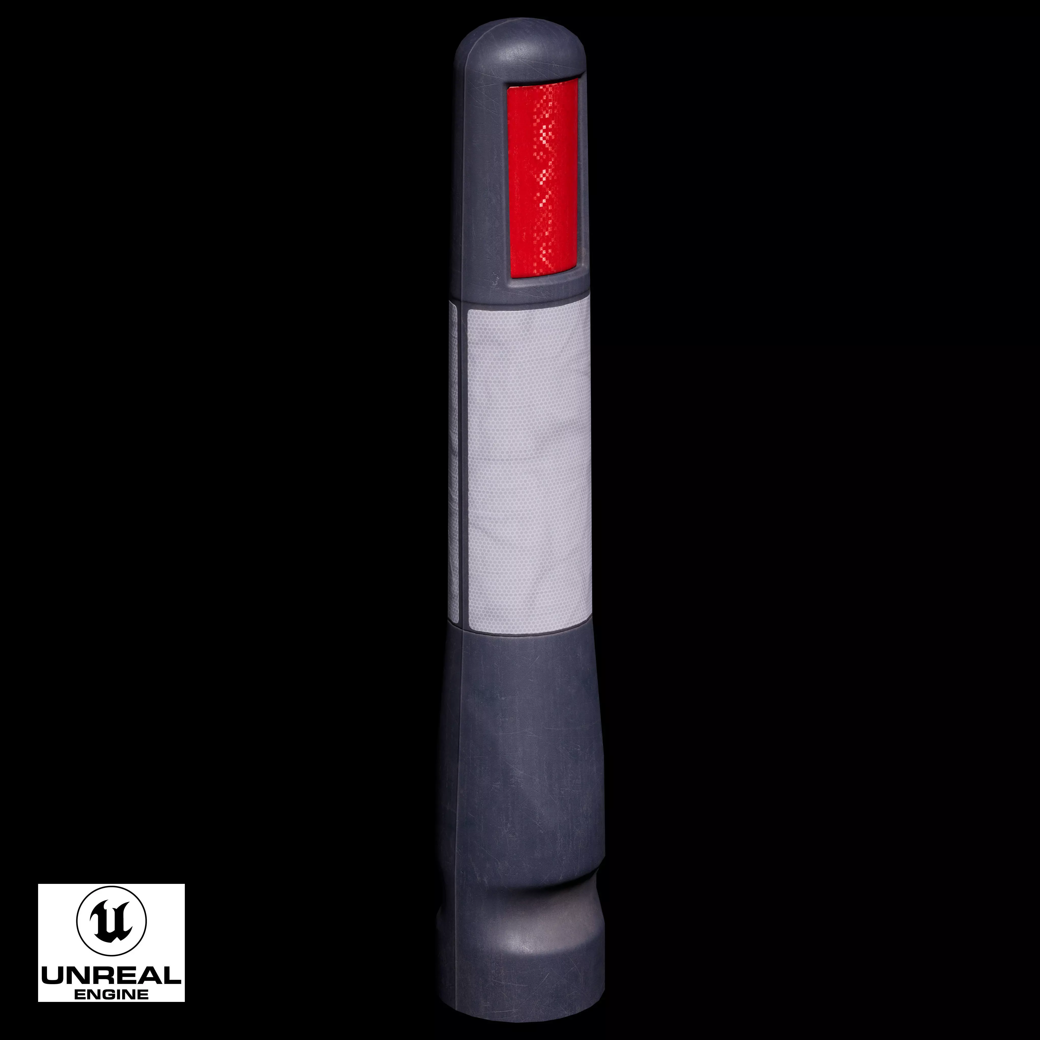 Bollard Post C Low-poly 3D model_13