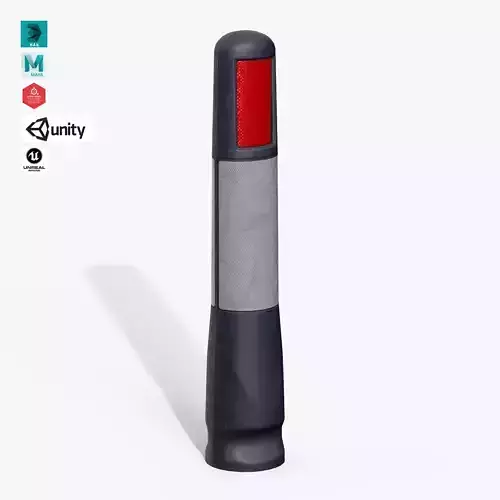 Bollard Post C Low-poly 3D model