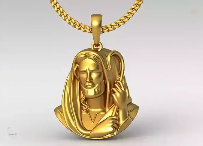 Jesus cross pendant charms - one inch pendant