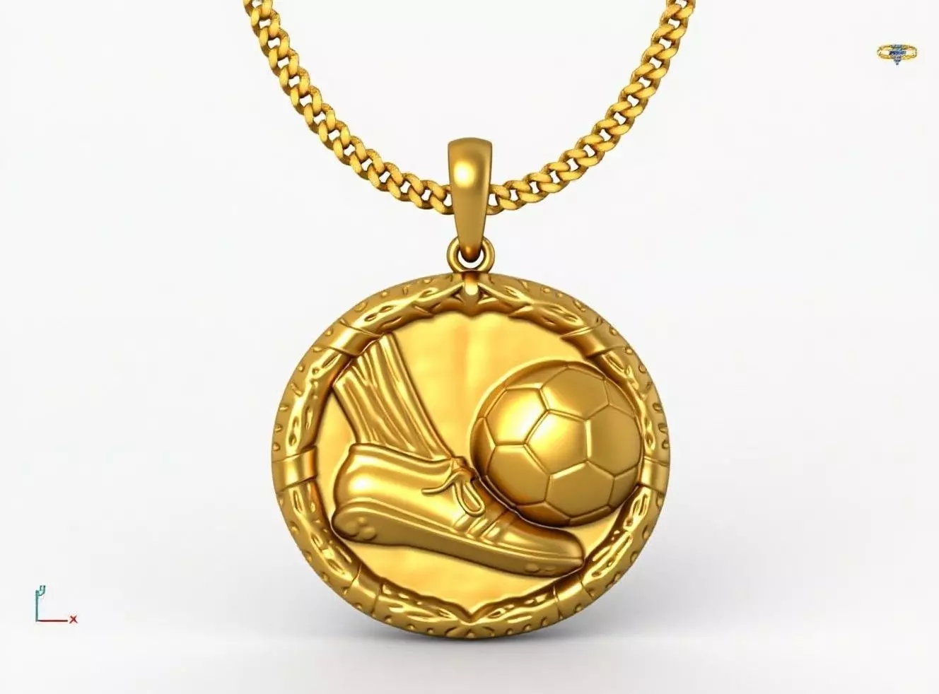 Kick pendant charms - one inch pendant 3D print model