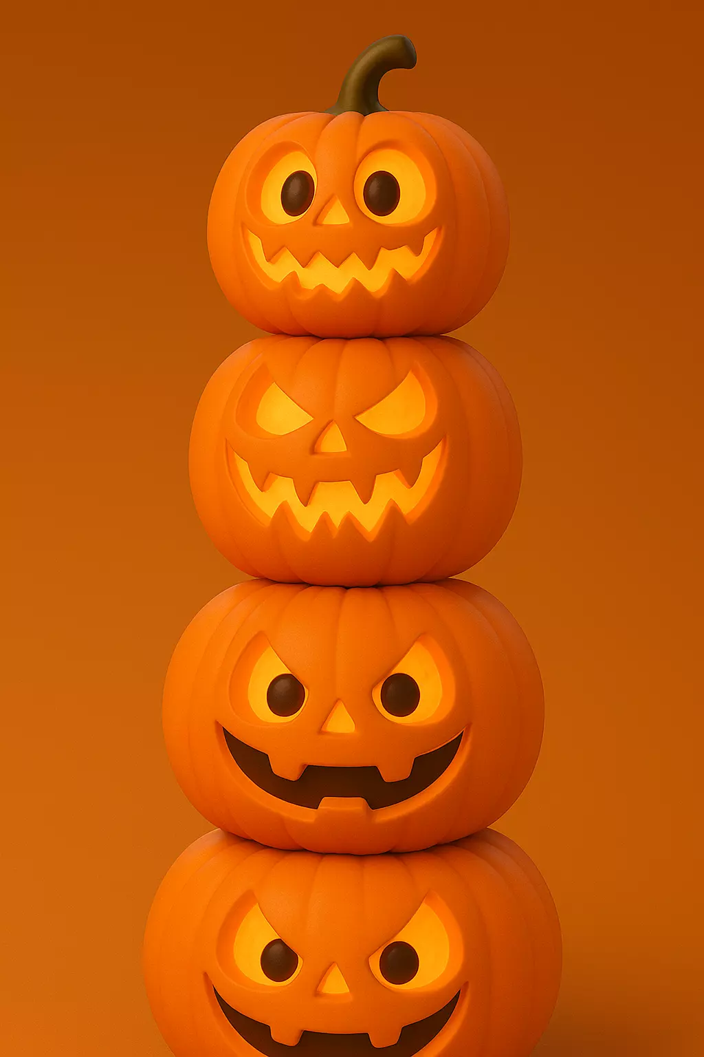 Happy Jack O Lanterns 3D print model_0