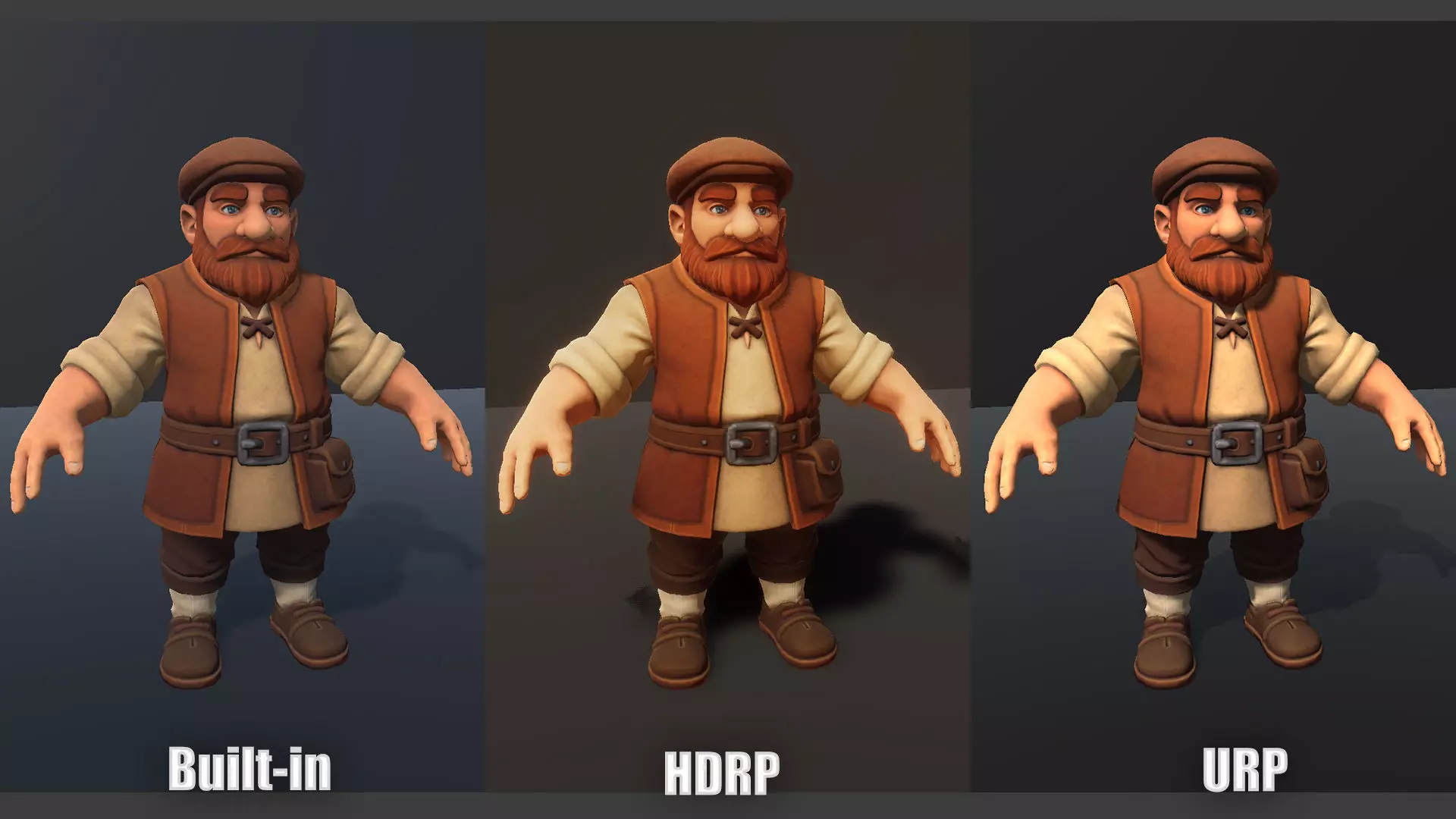 Peasant Pack v1 - Medieval NPC characters Low-poly 3D model_21