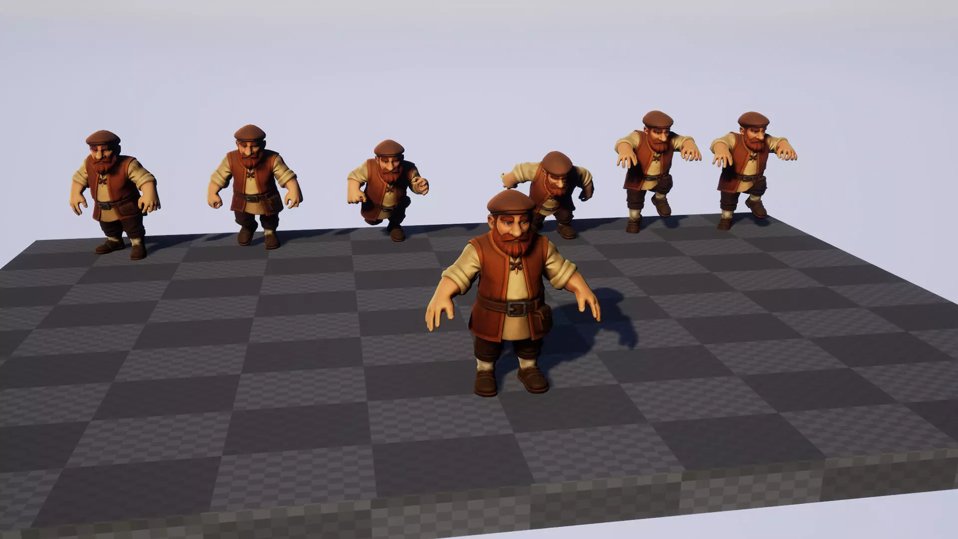 Peasant Pack v1 - Medieval NPC characters Low-poly 3D model_16