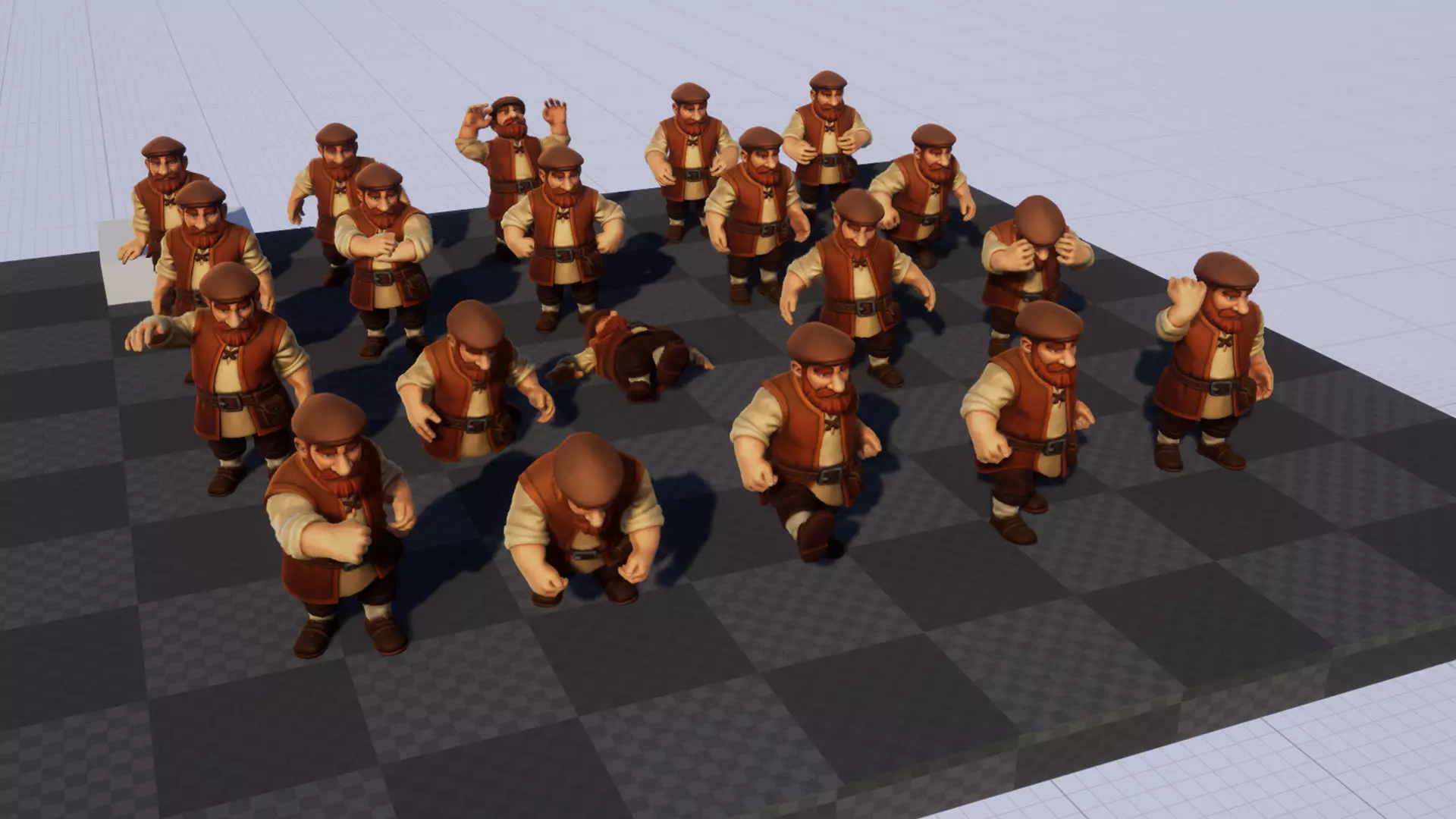 Peasant Pack v1 - Medieval NPC characters Low-poly 3D model_17