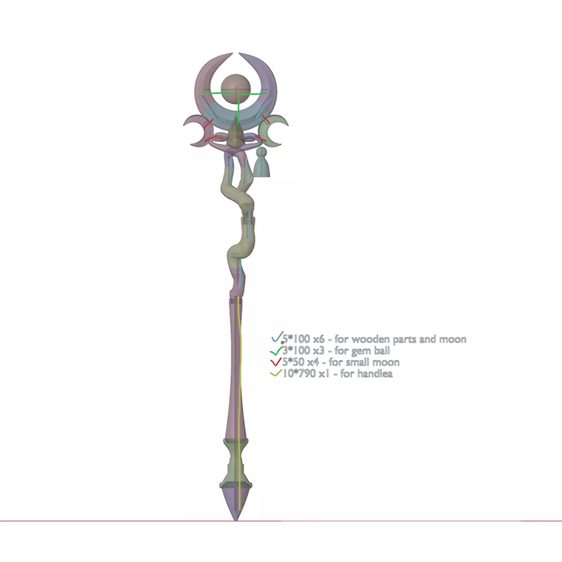 Witchs Staff Descura 3D print model_7