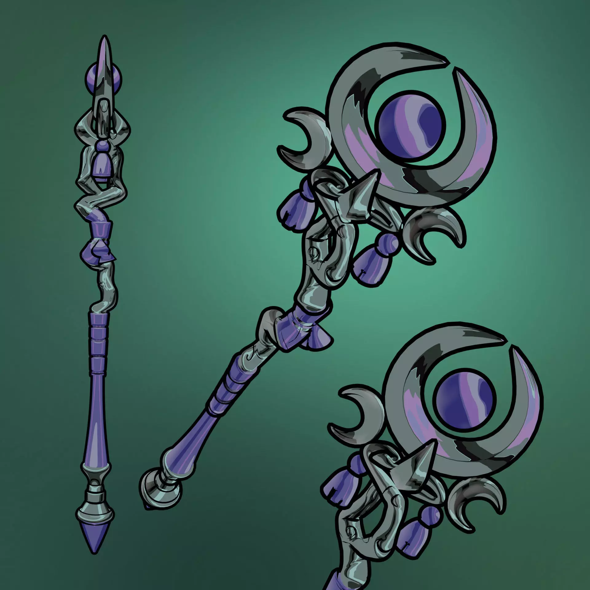 Witchs Staff Descura 3D print model_3