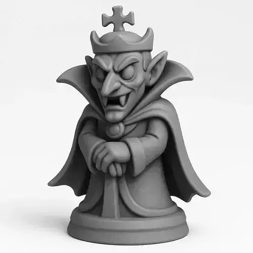 Vampire King Halloween Chess Piece