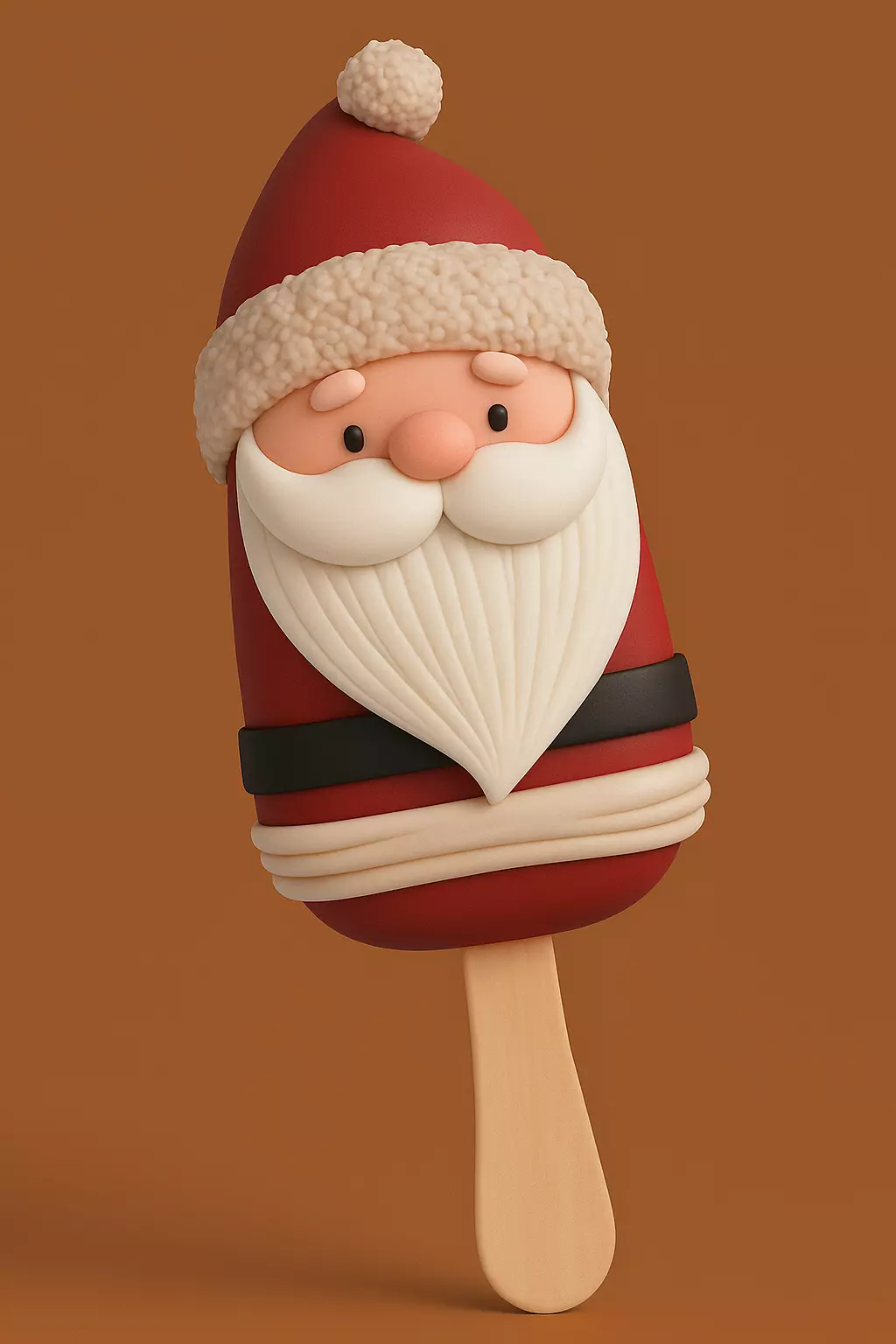 Cute Santa Ice Cream Popsicle 3D print model_4