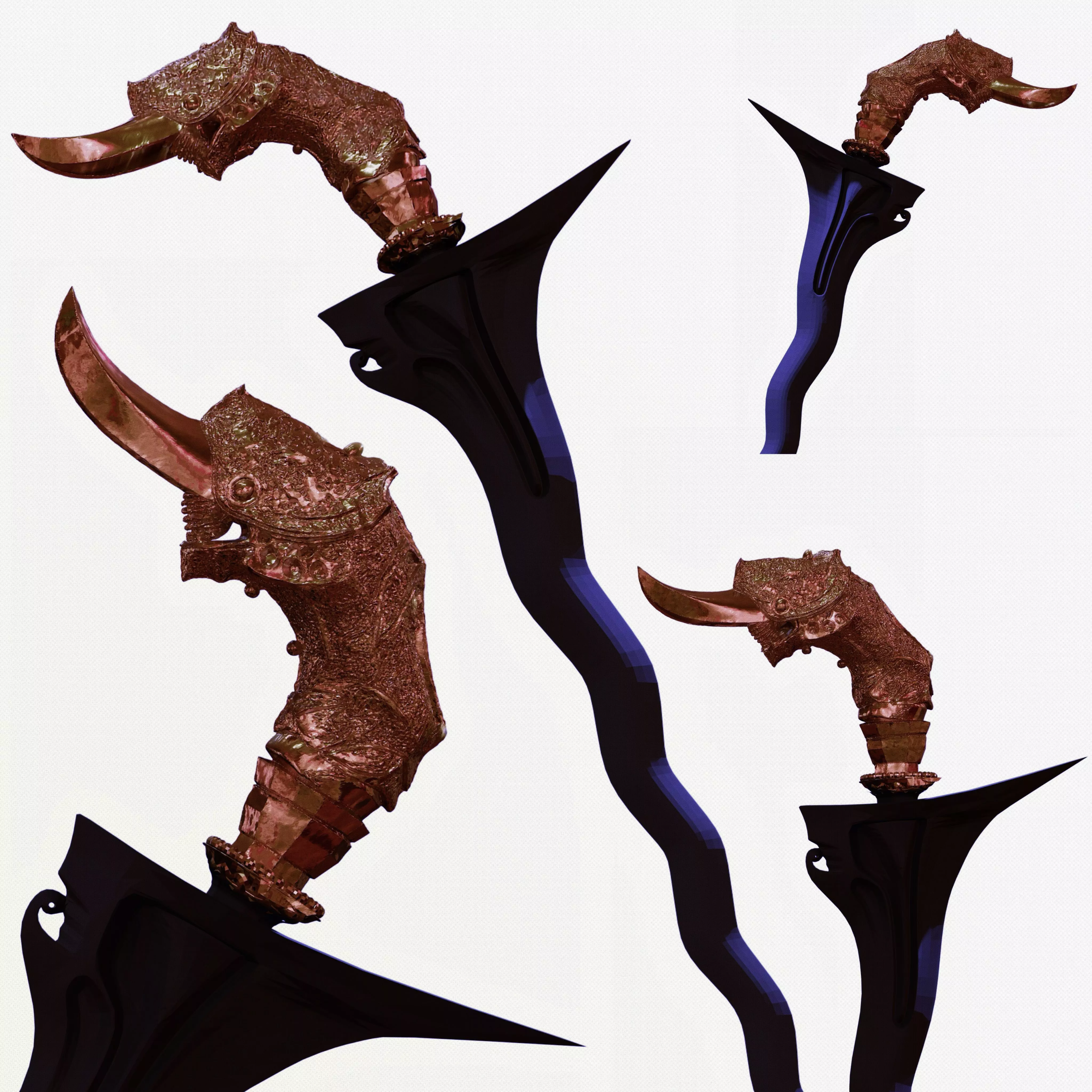 Malay Keris Dagger 3D print model_3