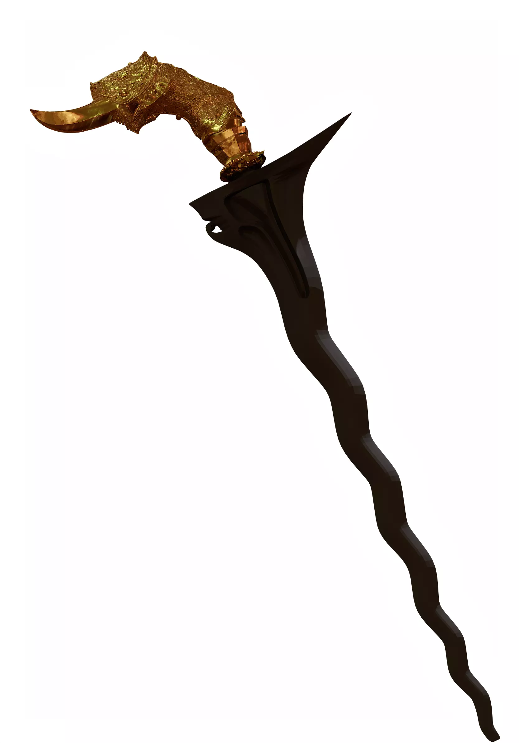 Malay Keris Dagger 3D print model_1
