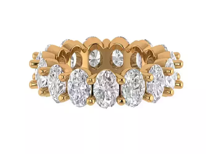 Oval Eternity Wedding Band