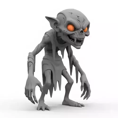3D Model Ghoul Creepy Undead Creature Halloween Horror Monster