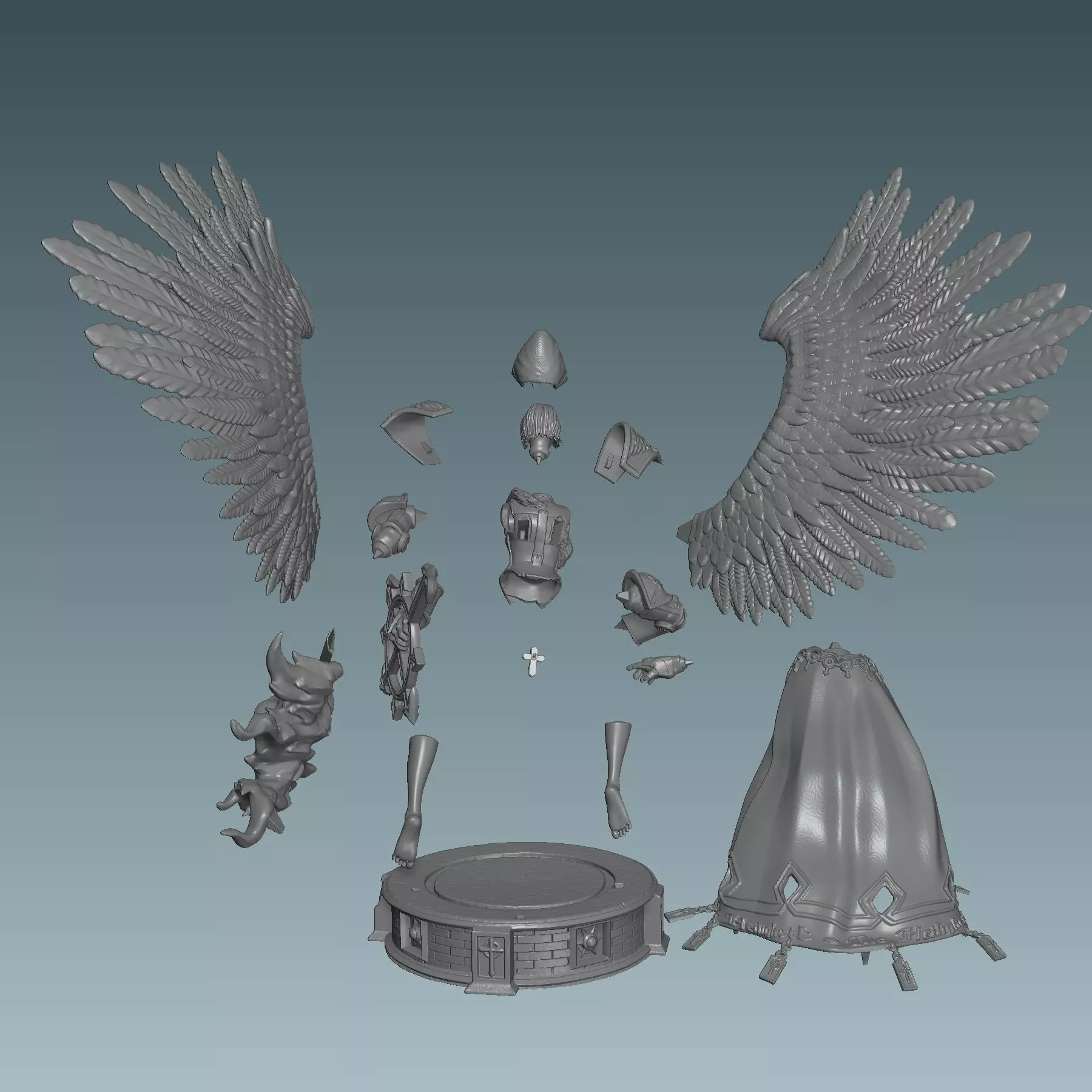 Heroes 5 ArchAngel 3D print model_7