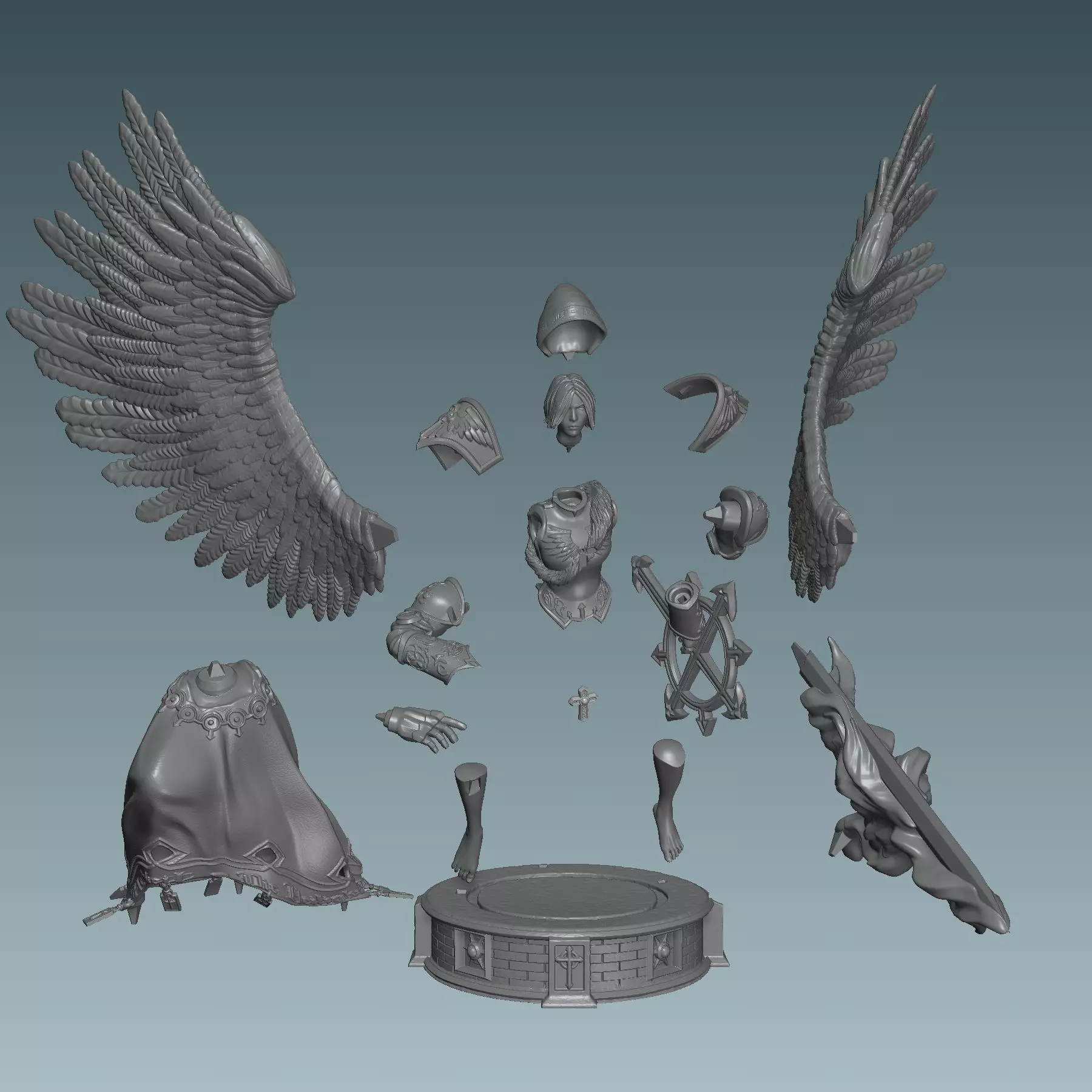 Heroes 5 ArchAngel 3D print model_5