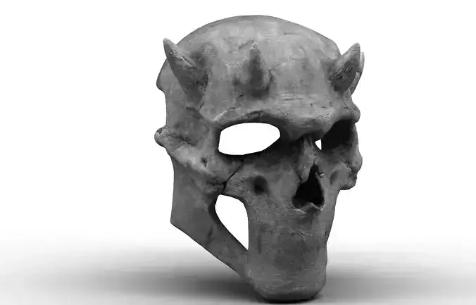 Demon Skull Mask 3D Print Model