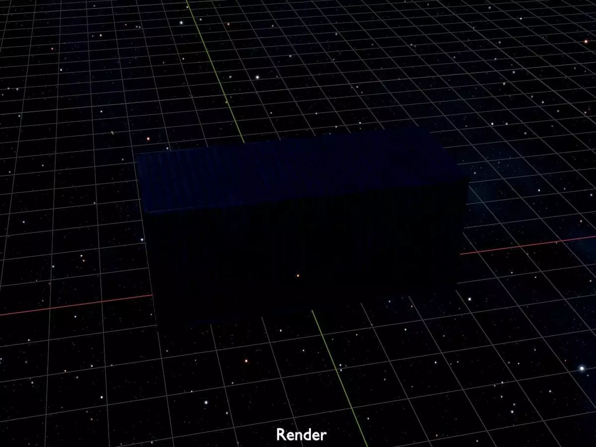 Shipping Container gentian blue 20ft Low-poly 3D model_18